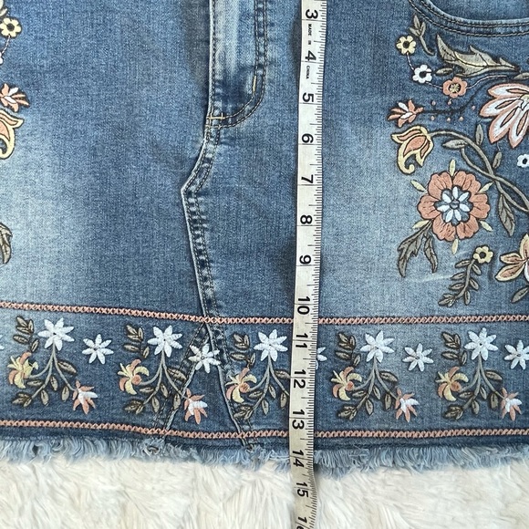 Altar'd State Santa Clara Embroidered Denim Skirt - Picture 5 of 8